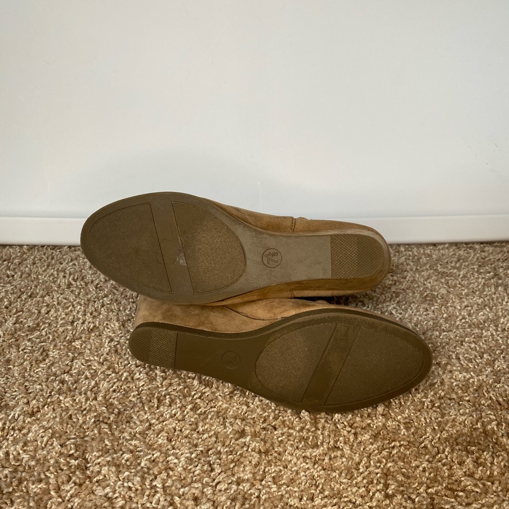 Brown lace up ankle boots